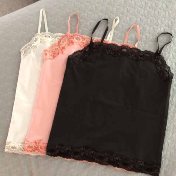 Ann Taylor Tops - Ann Taylor Lace Trim Camisole (Bundle of 3). Size L.